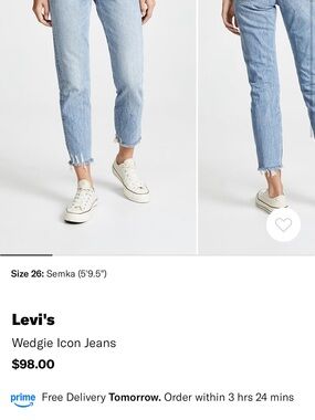 Levi's Light Blue Cropped Wedgie Jeans